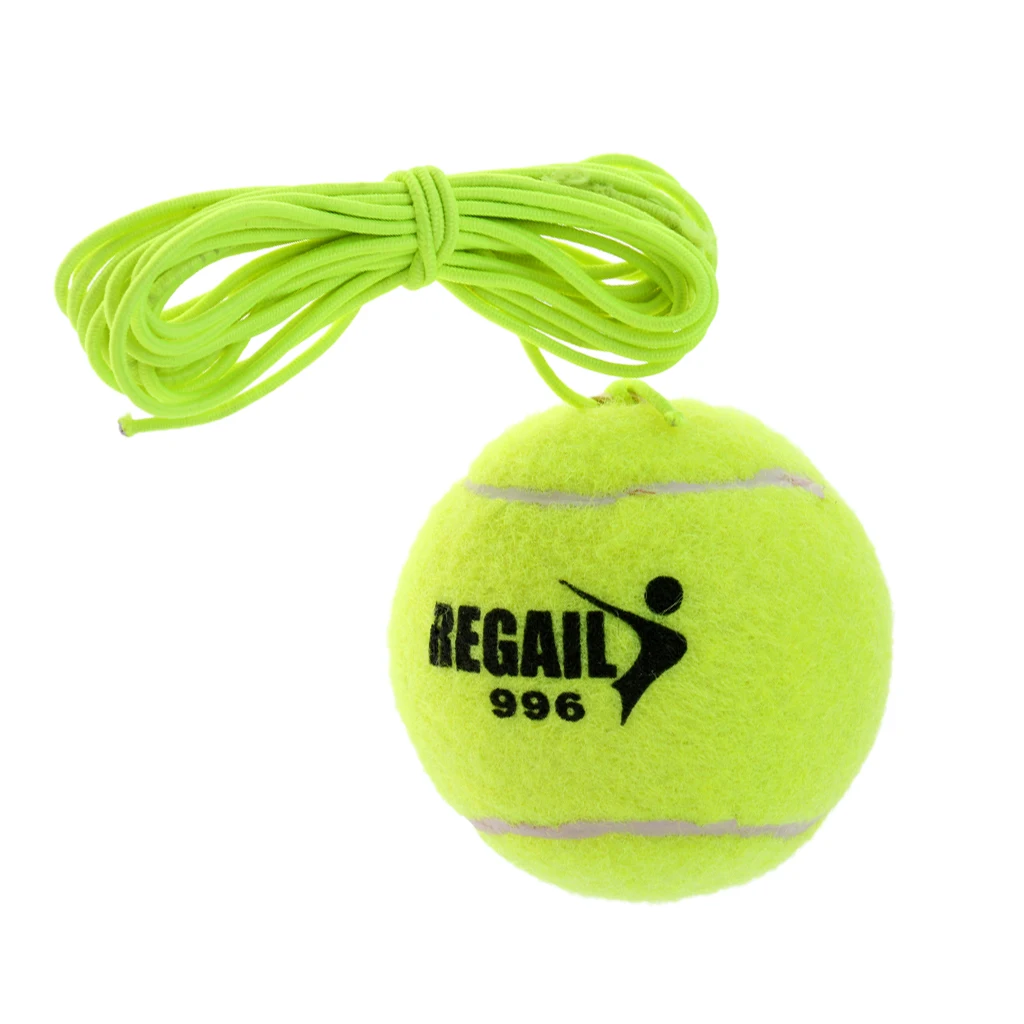 Portable Elastic Tennis Ball With String For Tennis Trainer, Green