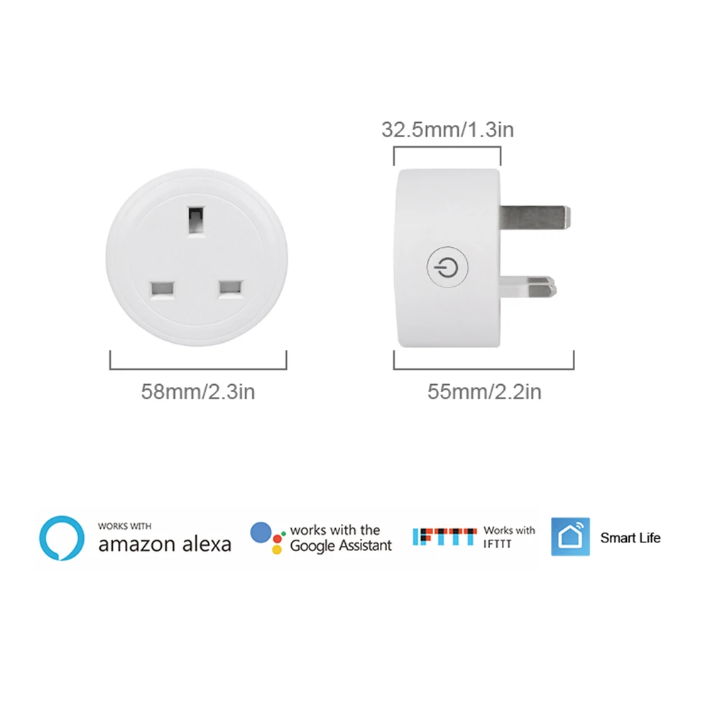 Великобритания Plug Мини WiFi умная розетка синхронизация вкл/выкл приложение для мониторинга энергии дистанционное управление Совместимо с системой iOS Android