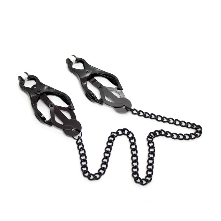 

Erotic Fetish Metal Nipple Clamps with Chain bdsm Bondage Restraints Nipple Clips Sexy Slave Adult Games Sex Toys for Couples