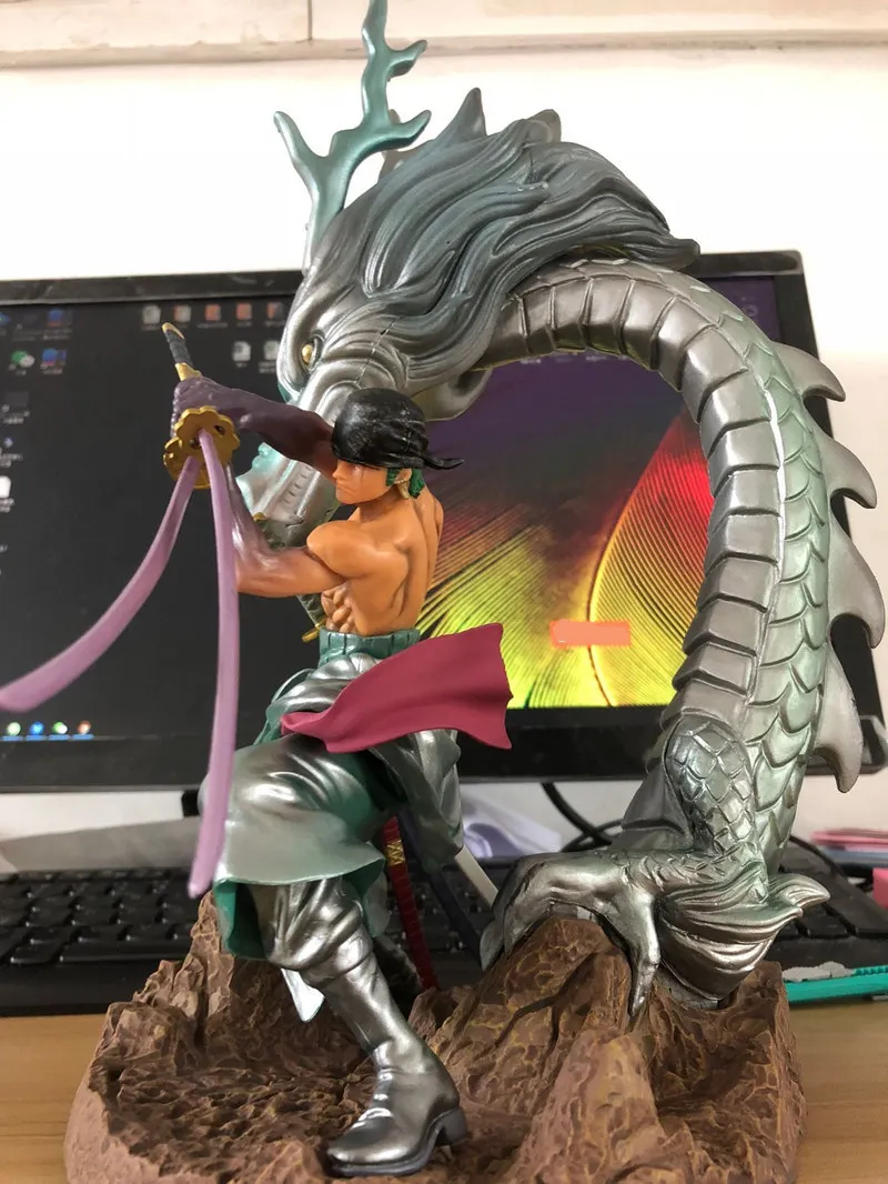 Одна деталь нулевая фигура 20 см Roronoa Zoro+ 33 см зеленый Дракон Фигурка аниме модель игрушки Подарок Коллекционные Brinquedos аниме статуя