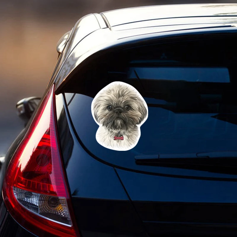 Adesivo Per Auto Shih Tzu 18 Cm – 3D Strappato – Riflettente E Impermeabile – Per Paraurti E Laptop - 2