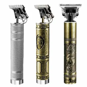 

Kemei Hair Clippers Barber Haircut Sculpture Cutter USB Rechargeable Razor Trimmer Adjustable Cordless Edge gift set for Men