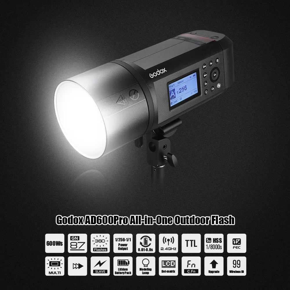 Godox AD600Pro стробоскоп 600Ws 2 4G беспроводной X TTL GN87 1/8000s Высокоскоростная