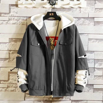 

Brand Fashion Jacket Men 2020 Autumn Spring Patchwork Japan Style Clothing Plus ASIAN SIZE M-5XL