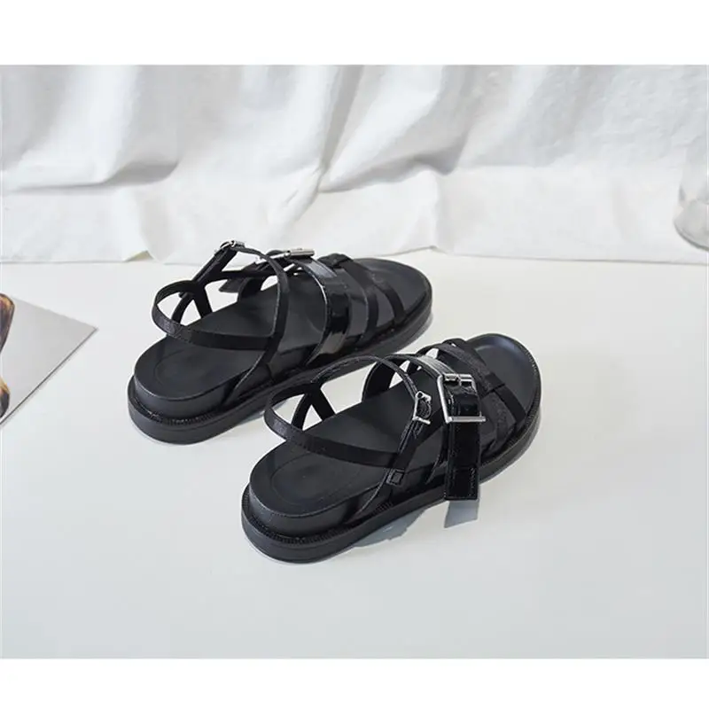 Platform Shoes Summer Women Platform Sandals Mixed Color Rome Open Toe Casual Flats Shoes Women Zapatos Mujer