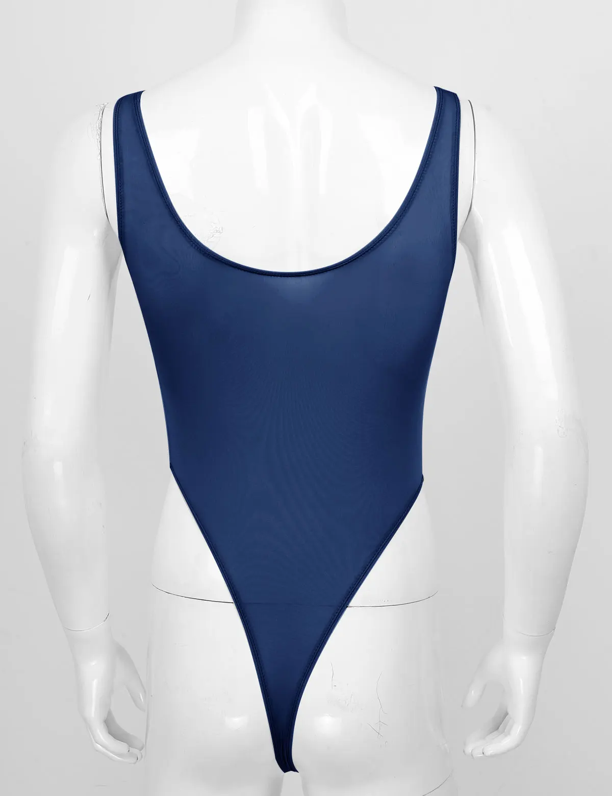 2021 Men One Piece Swimsuit Sexy Sissy Lingerie Bodysuit Sleeveless