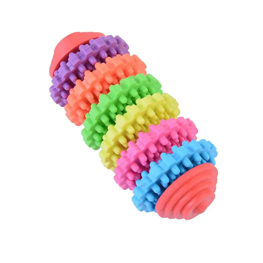 6 color Красочные игрушки для собак, щенков, собак для зубов Прорезывание Зубов, здоровые жевательные игрушки для укуса, 5 стилей, зубчатая форма, резиновые игрушки для собак, прочные приспособления для здоровья, десны - Цвет: 6 color