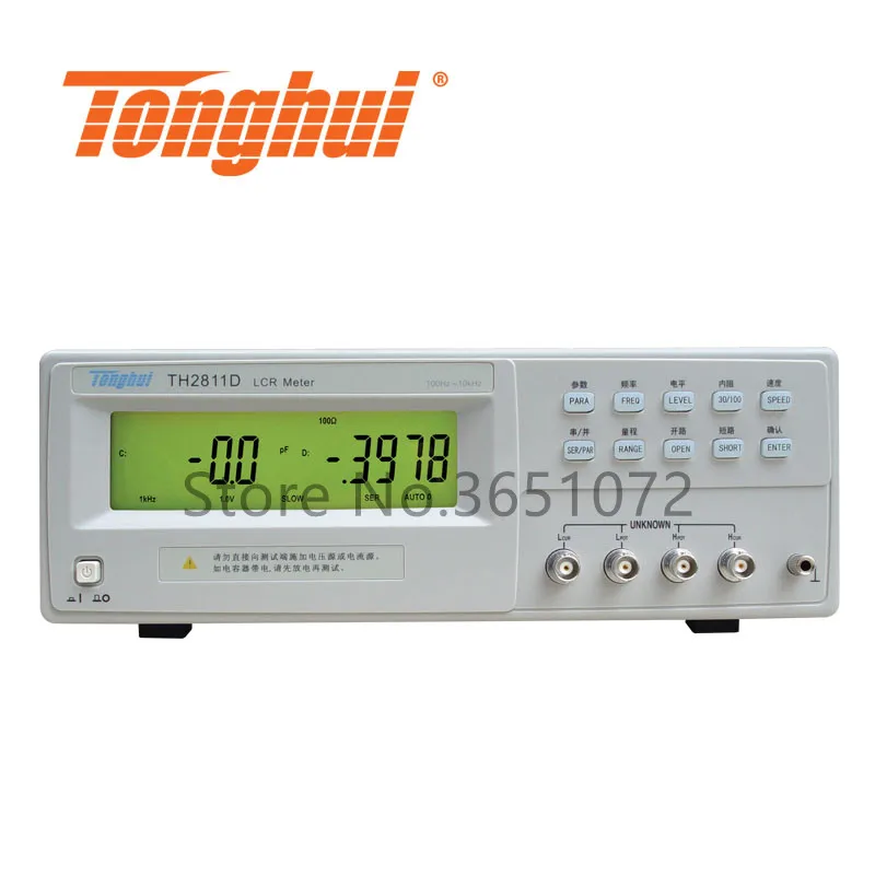 

TH2811D Digital LCR Meter with 100Hz, 120Hz, 1kHz, 10kHz RLC Meter
