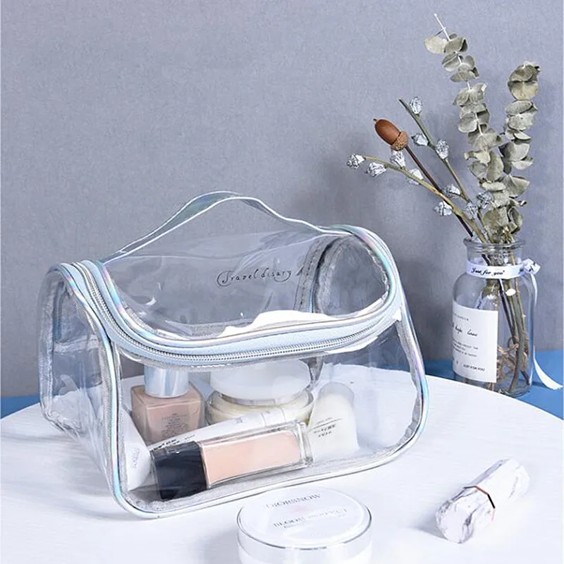 1pc Clear Waterproof Toiletry Travel Bag