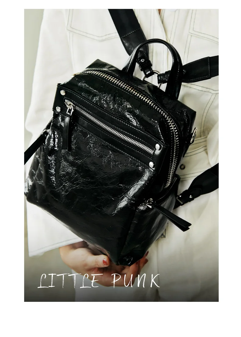 EMINI дом в стиле панк женский рюкзак несколько Способы ношения Женская сумка через плечо рюкзаки для девочек-подростков школьная сумка