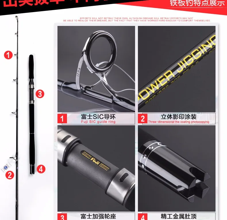 Удочка для рыбалки, Япония, полностью fuji, отжимное удилище, лодочное удилище, морское удилище, 1,75 м, PE2-5, вес приманки, 80-200 г, высокоуглеродное удилище, мощное удилище