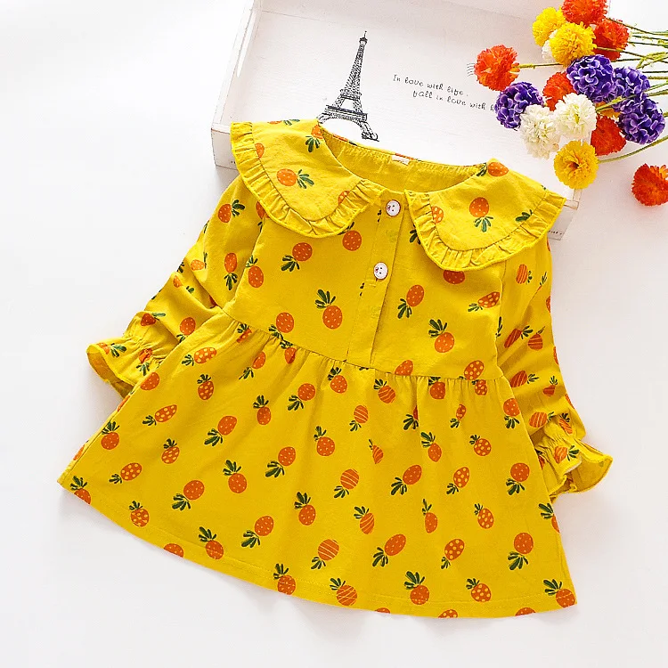 New Toddler Kids Baby Girls Clothes Dress Party Princess Long Sleeve Flower Dress Clothes Girl