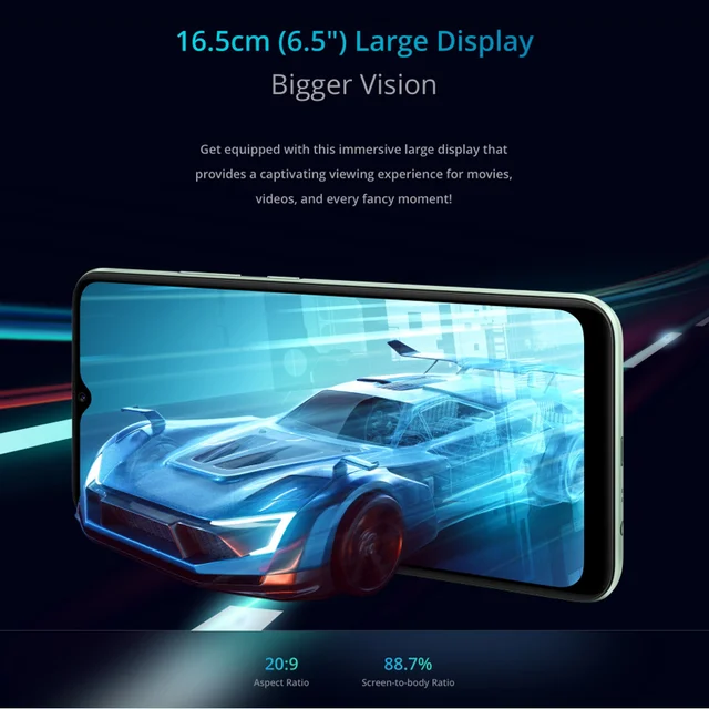 Realme Narzo 50i Global Version NFC Smartphones 6.5" HD+ 5000mAh Octa-core Processor 8MP AI Camera Cellphones 4GB Ram 64GB Rom 2