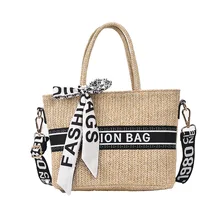 2021 Luxury Designer Beach Bag Quality Famous Brand Straw Bags Women Summer Raffia Handbag Travel Palm Basket Silk scarf Tote