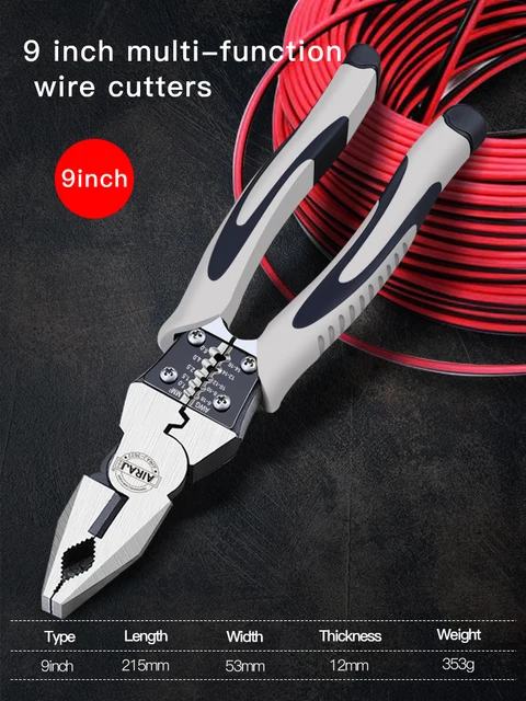 AIRAJ Multifunctional Universal Diagonal Pliers Needle Nose Pliers Hardware Tools Universal Wire Cutters Electrician Wire Pliers A