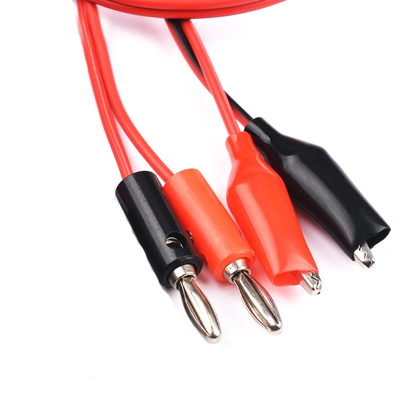 Alligator Clips 1Meter Electrical Alligator Clips Cable Jumper Wire DIY Test Leads Double-Ended Crocodile Test Clips Cords for Multimeter