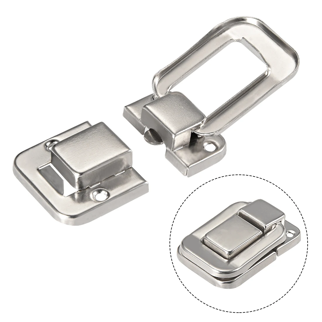 Uxcell тумблер Ретро стиль Серебряный тон декоративная Засов украшение "чемодан" коробка ловить w шурупы
