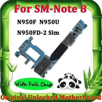 

For Samsung Galaxy Note 8 N950F N950U N950FD Dual SIM Original Unlocked Motherboard Full Chips Unlock Logic Board Mainboard OS