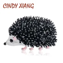 CINDY XIANG, черная эмаль, ежик, броши, дикобраз, булавка, Детское пальто для сумки, бейджи, модное ювелирное изделие, Милая брошь в виде животного, броши унисекс