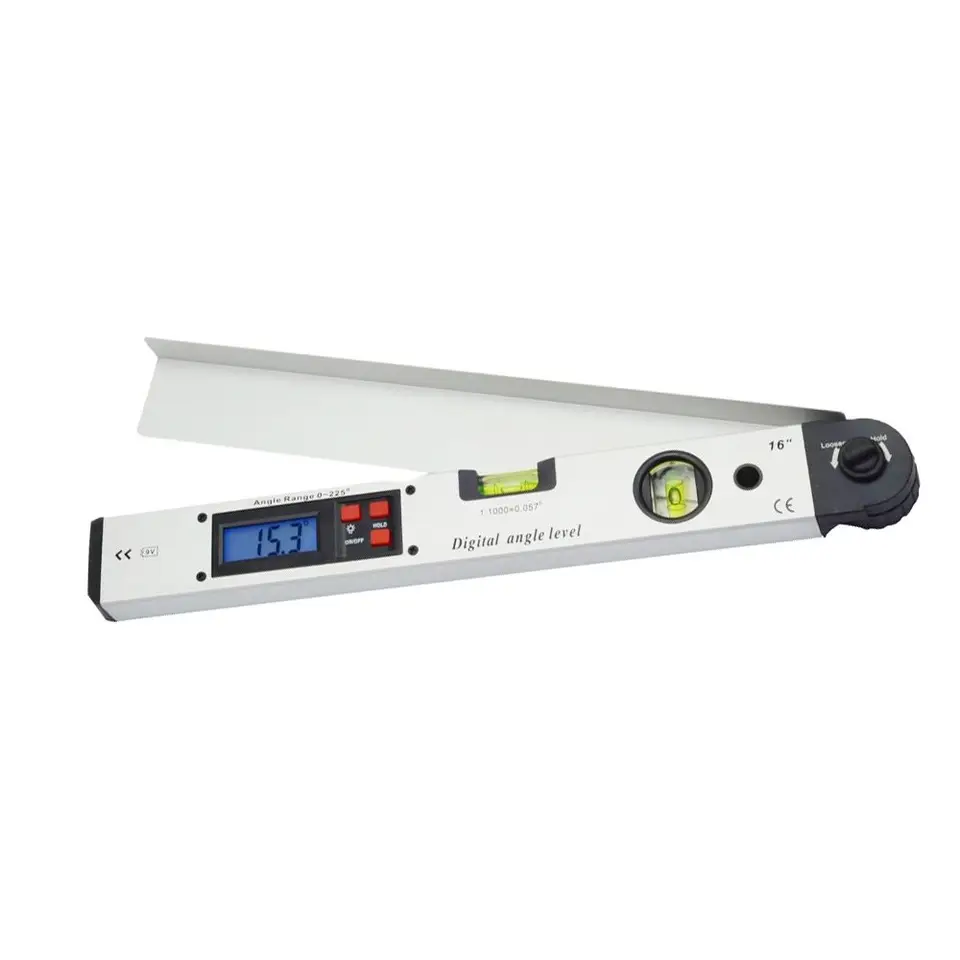 400mm LCD Digital Display Non-magnetic Spirit Level Ruler for Woodworking Tools