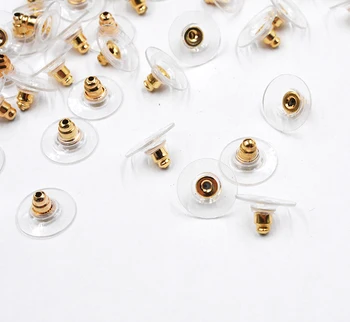 

FLTMRH 10PCS 11MM Rubber Earring Backs Stopper Earnuts Stud Earring Back For DIY Jewelry Findings Making Accessories