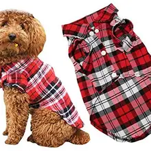 Одежда для собак, мягкая одежда для щенков, весенне-летняя Клетчатая рубашка, наряды, одежда для домашних животных, Футболка мужская с кошкой