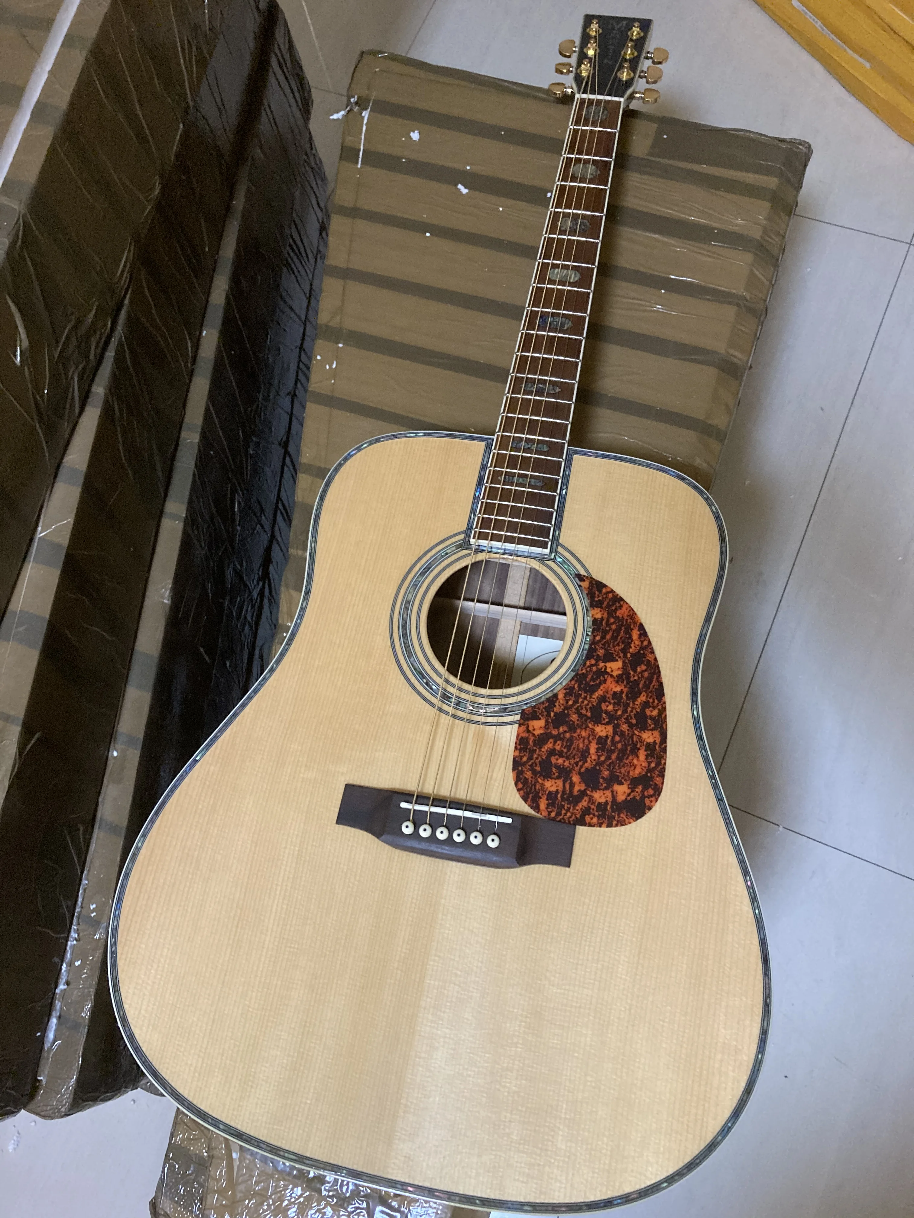 Китайская фабрика по производству гитар custom новая твердая акустическая гитара с