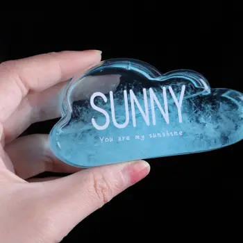 

Clouds shape Desktop Crystal Transparent Storm Glass Barometer Bottles Weather Forecast Stylish Water Drop Weather Station