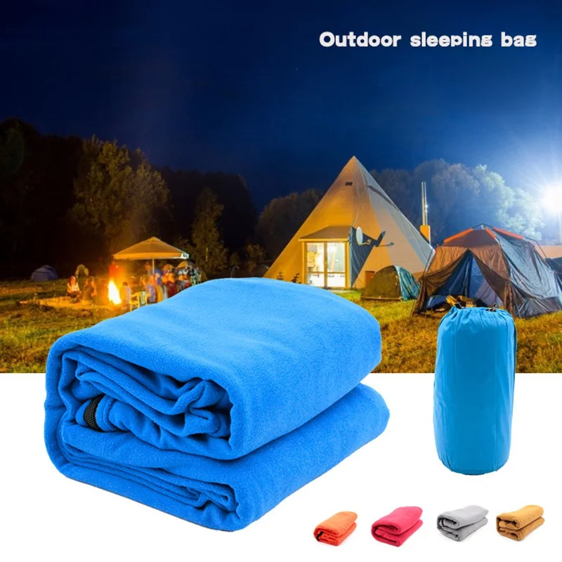 Портативный ультра-светильник из флиса, спальный мешок, многофункциональный, на молнии, для отдыха на природе, одеяло, для путешествий, теплый спальный мешок, подкладка