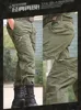 Men's Cargo Pants Outdoors Style Tactical Pants Male Camo Jogger Plus Size Cotton Many Pocket Men Camouflage Black Trousers 6