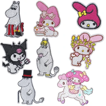 

Kids Clothes Fabric Stickers Kawaii Animal Horse Dog Embroidered Iron On Garments Jeans Appliques DIY Jeans Motif Badge Patches