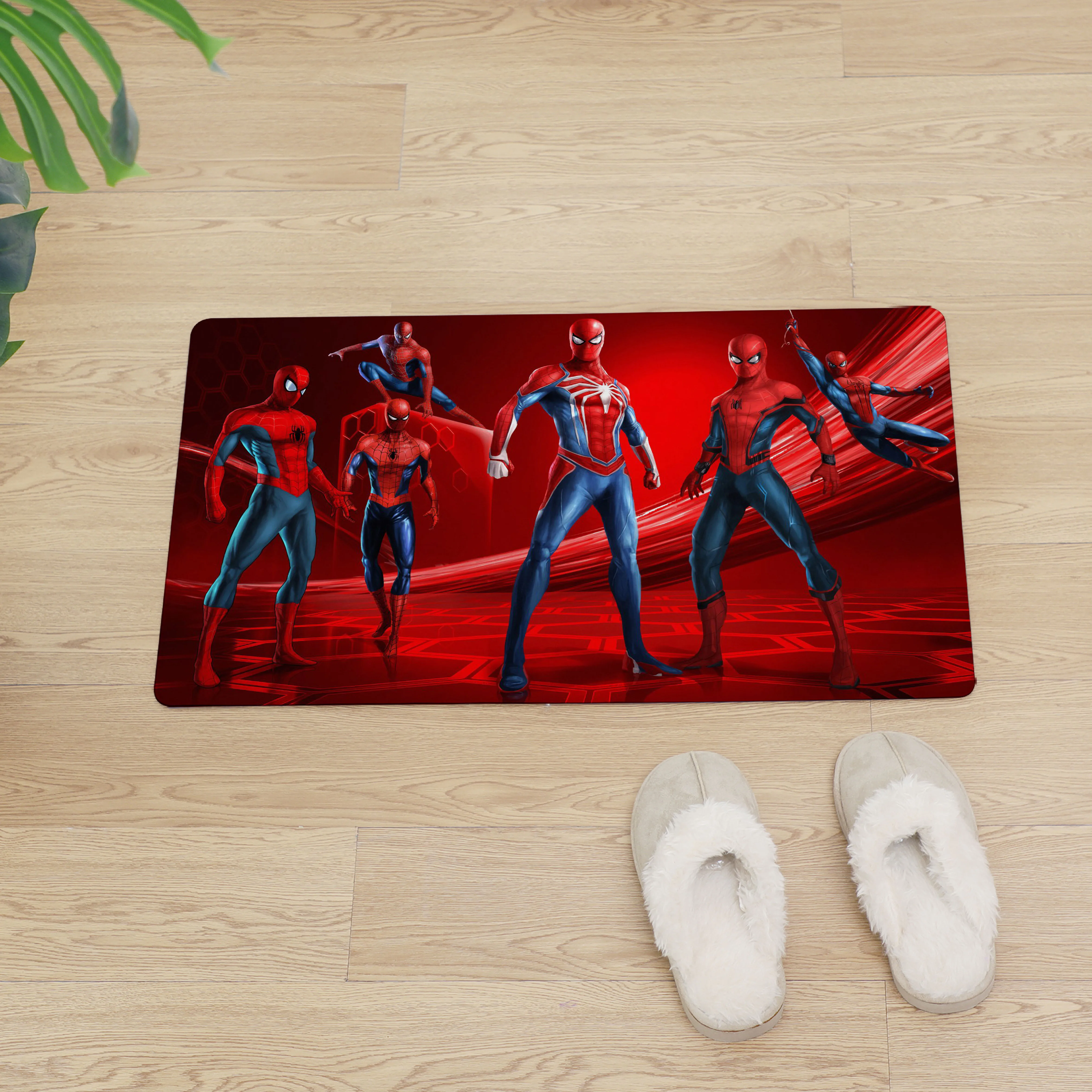

Superhero Spiderman Entrance Doormat Kitchen Mat Outdoor Non-slip PVC Soft Skin Doorway Rugs Kitchen Carpet Stair Front Pad
