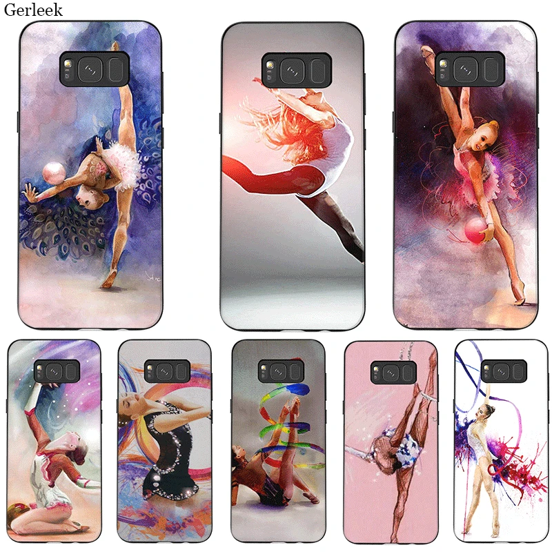 

Phone Case For Samsung J6 A70 A60 A50 A40 A30 A20 A10 A9 A8 A7 6 A5 A3 Cover Painting Girl Sport Gymnastic Colourful Style Shell