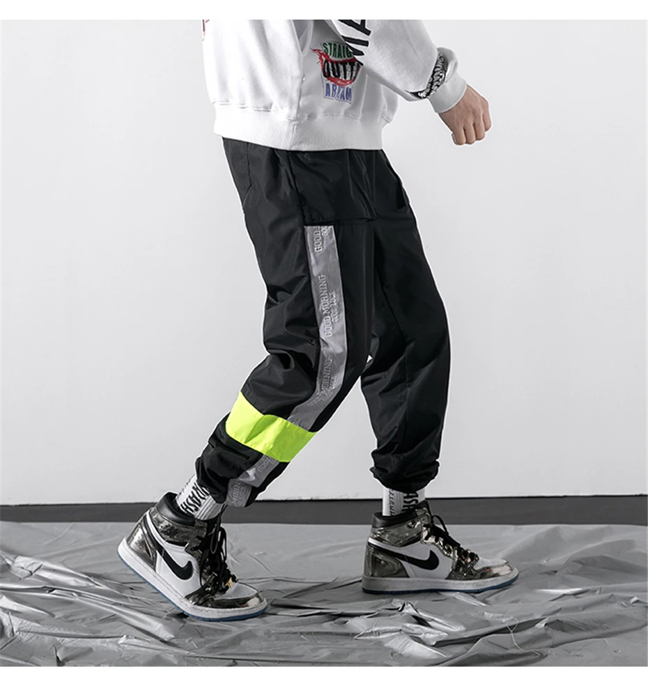 Розовый Jogger мужские уличные спортивные штаны тонкие шаровары хип хоп мужские спортивные штаны повседневные мужские большие размеры 5XL HZ196