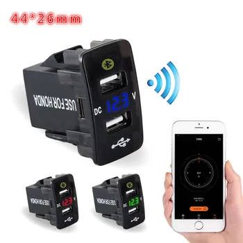 

12V Phone Mobile Device Adapter 4.2A USB Charger And Voltmeter Reliable Fast Dual Port Charger USB Car For Honda