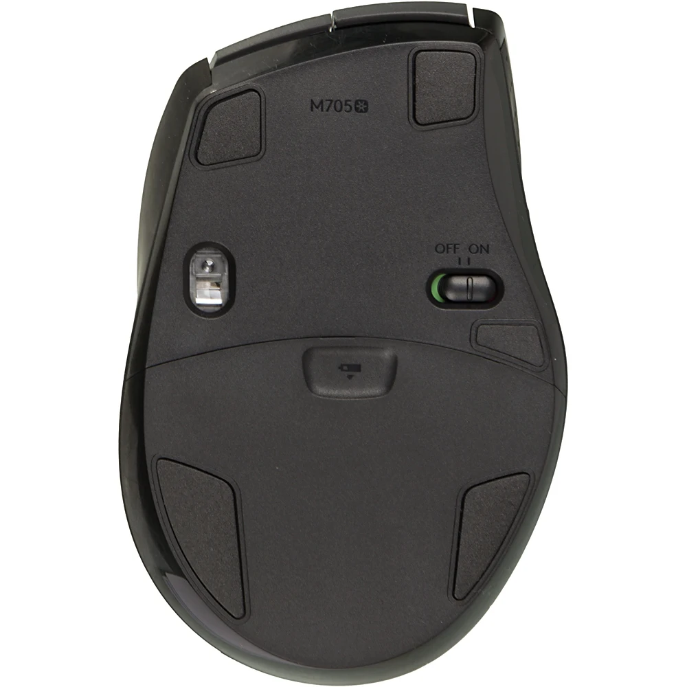 Мышь Logitech M705 серебристый/черный лазерная(1000dpi) беспроводная USB1.1 для ноутбука(5but