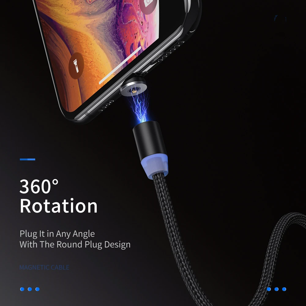 Магнитный usb-кабель для быстрой зарядки, кабель USB type-C, магнитный кабель Micro usb для зарядки и передачи данных, кабель USB для мобильного телефона, Шнур USB для Iphone 11