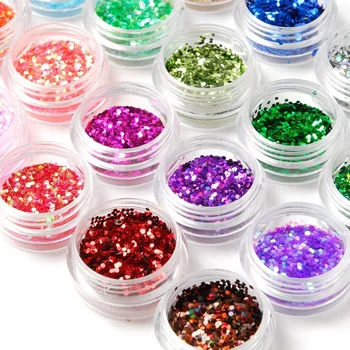 

24 Colors Nail Art Sequins Beauty Decorations Nail Art Paillettes Nail Paillettes Glittering Sequins Manicure Paillettes for Fem