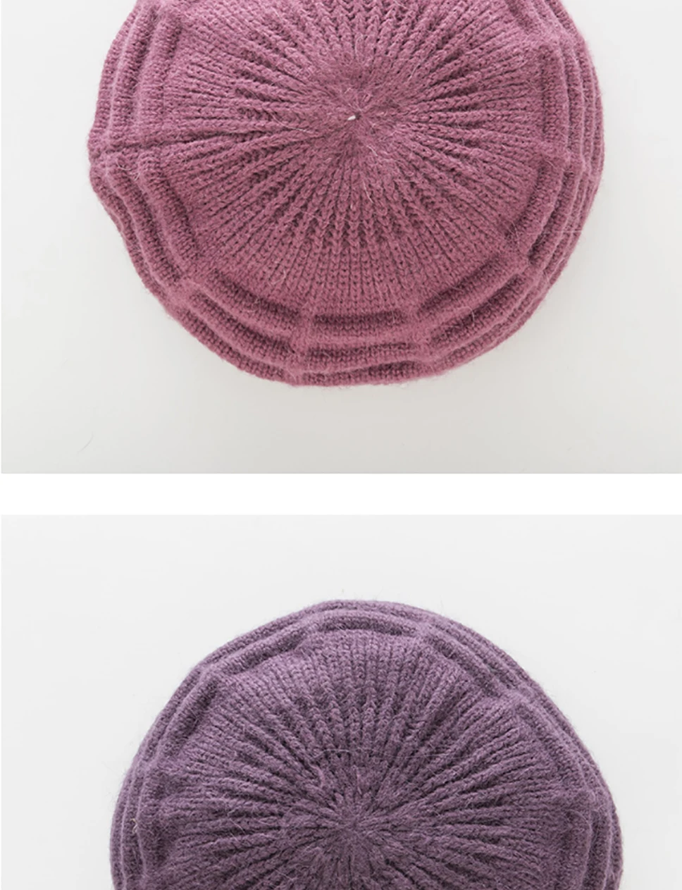 BEFORW New Knitted Warm Winter Wool Hats For Women Classic French Plus Velvet Beret Jacquard Casual Caps