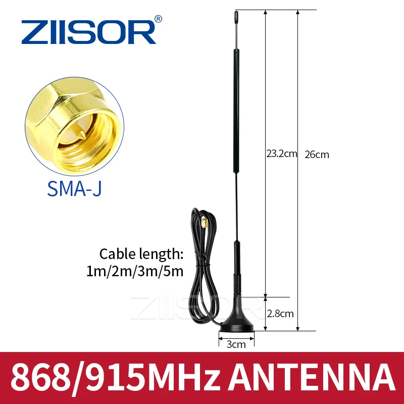 868 MHz LoRa Antenna WiFi 915 MHz Long Range Antena for Wireless Module RP SMA Male Helium Miner Antenna Indoor Low SWR