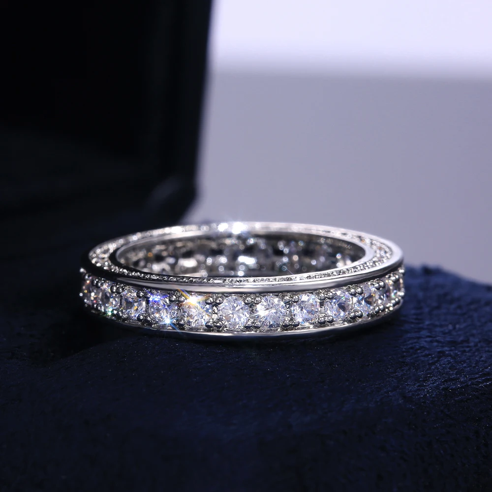 Fashion Women Wedding Party Finger Rings Dazzling Diamond 925 Silver Anniversary Gift Proposal Ring Timeless Classic Jewelry silver rings silver ring wedding rings
