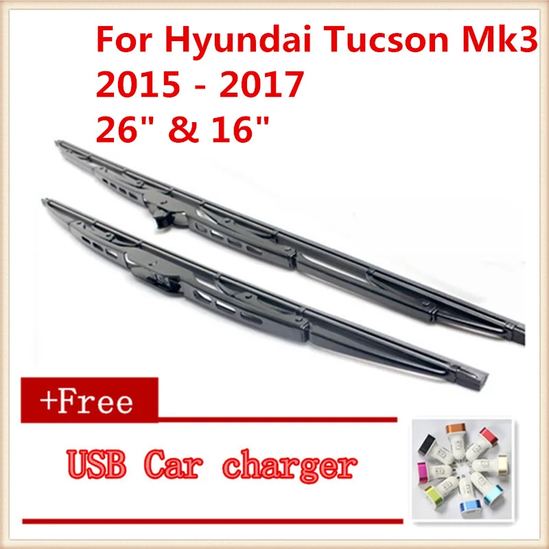 2 шт./лот щетка стеклоочистителя для лобового стекла автомобиля для hyundai Tucson(2004 - Цвет: 2015 - 2017