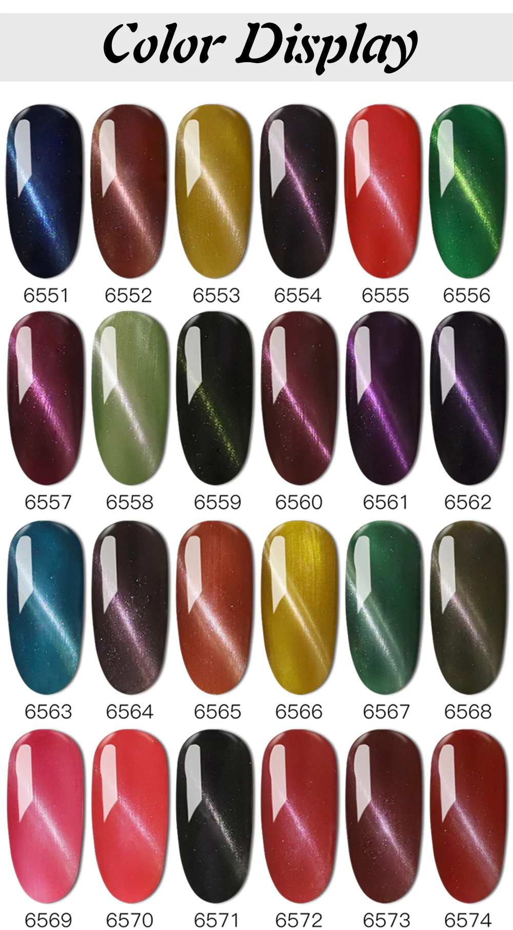 6 pcs/set Magnet Gel Polish for Nail Manicure