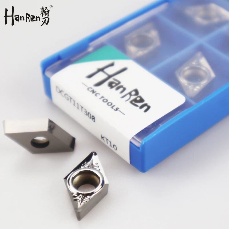 HANREN NC blade DCGT11T304-AK DCGT11T308-AK KT10 внутреннее отверстие внешнее круглое поворотное