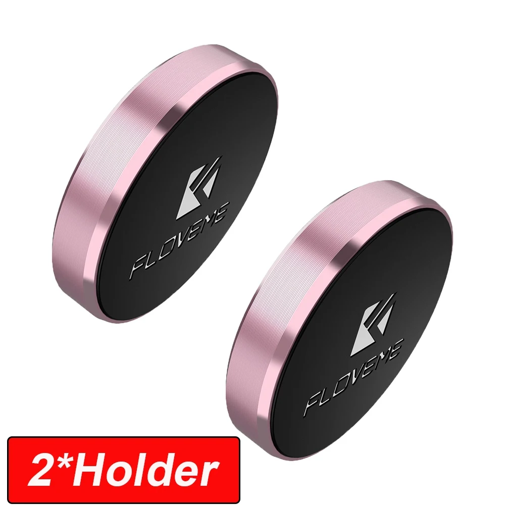 Rose Gold 2Pcs FLOVEME Магнитная автомобильная подставка для телефона для iPhone 8, samsung, Xiaomi, магнитный держатель для телефона, автомобильный держатель для мобильного телефона - Цвет: Rose Gold 2Pcs