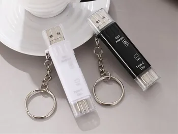 

New Style 3.1 Type-c Dual Purpose Card Reader Multi-functional OTG Card Reader Card Reader Five in One Mobile Card Reader Card R