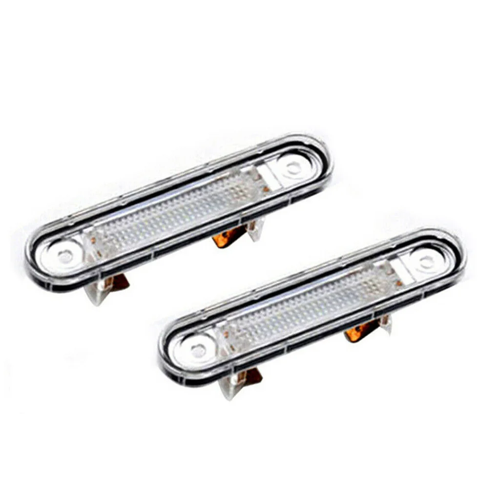 2 Pcs White LED License Plate Light Fit for MERCEDES-Benz E W124 W201/202 Models