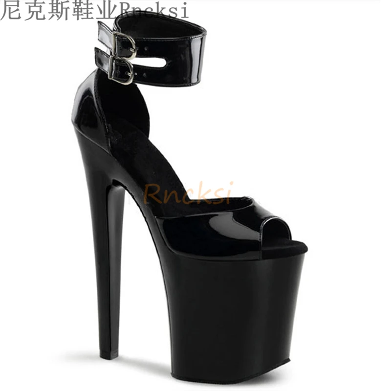 

Rncksi Stiletto Sandals 20CM Platform High Heel Sandals Fashion Open Toe Gladiator Sandal Summer Platform Sexy Pole Dance Shoes