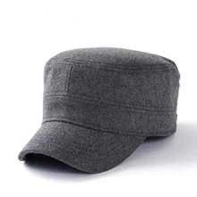 Old Man Winter full closed felt peaked cap male outdoors fitted flat army hats men big size wool baseball caps 56-59cm 59-64cm