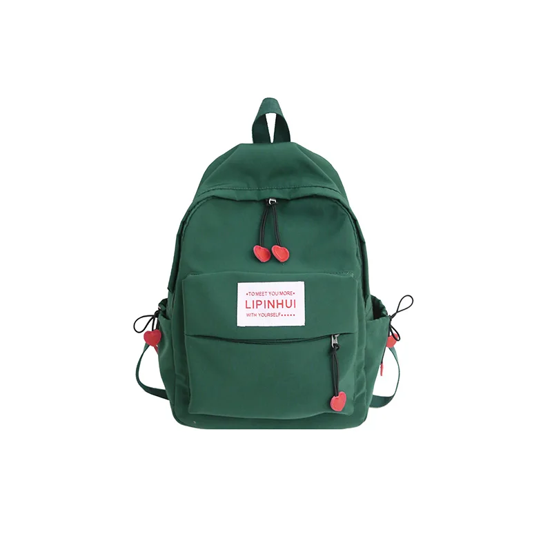 LENLEI водонепроницаемый нейлоновый рюкзак для женщин сердце сумка для путешествий со шнурком школьная сумка для девочек-подростков женский рюкзак элегантный дизайн Mochila - Цвет: green